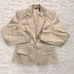 Y2K Cream Brocade Blazer